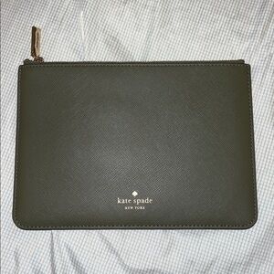 Kate Spade Army Green Clutch Pouch